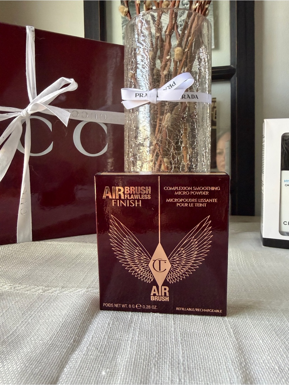 Charlotte Tilbury Airbrush Flawless Finish Powder in 3 — Deep Burgundy Packaging